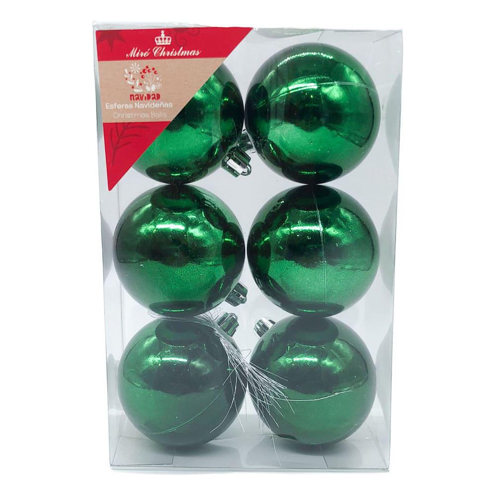 Bolas de Navidad Miro Christmas de 6 cm Brillantes 6 Piezas
