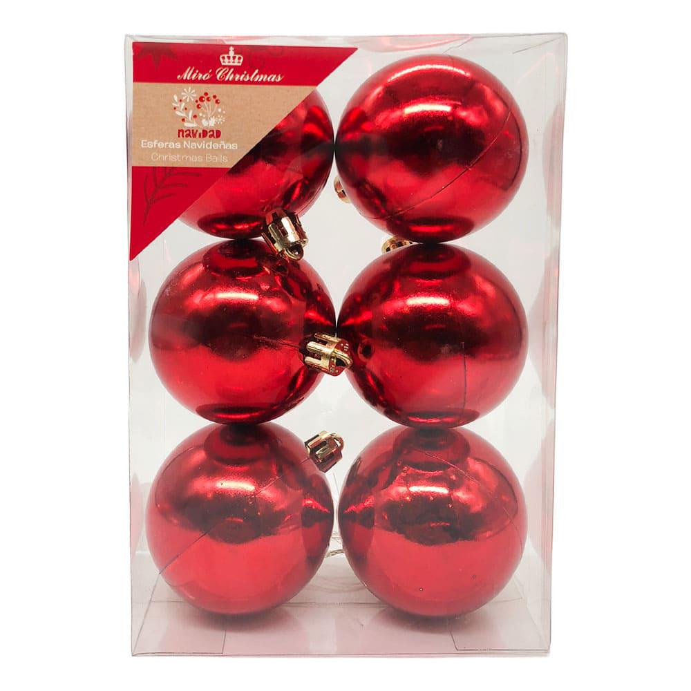 Bolas de Navidad Miro Christmas de 6 cm Brillantes 6 Piezas