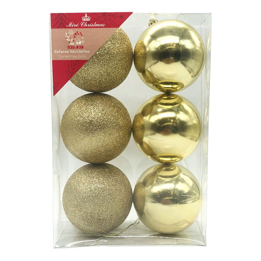 Bolas de Navidad Miro Christmas de 8 cm Brillantes 6 Piezas