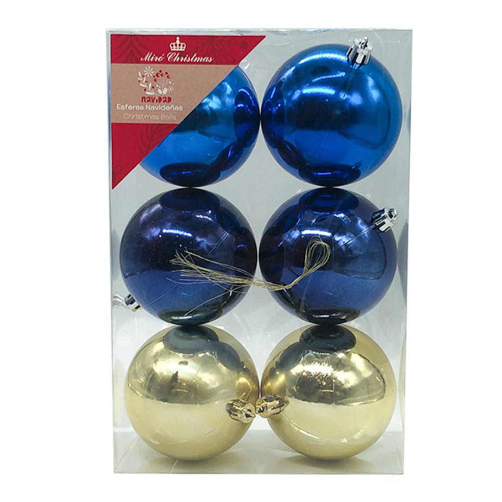 Bolas de Navidad Miro Christmas de 8 cm Brillantes 6 Piezas