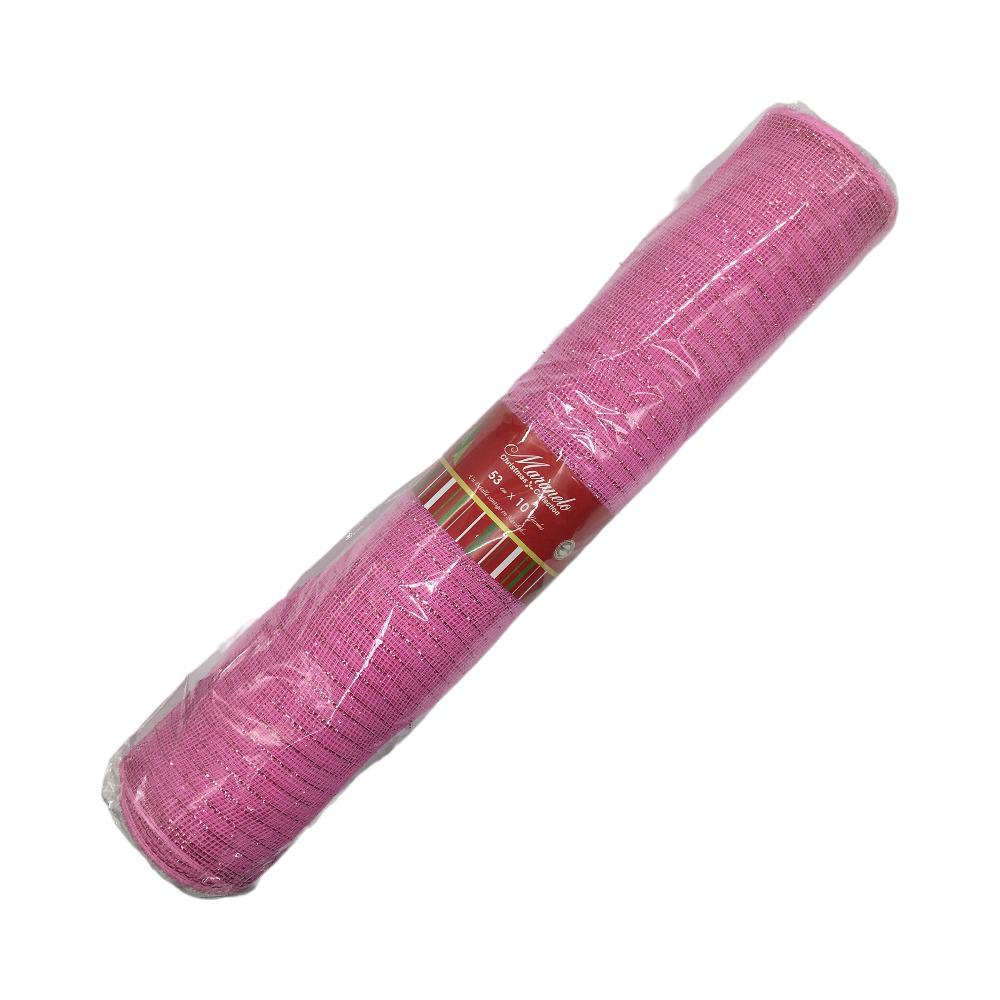 Malla Navideña Miro Christmas Rosado 53Cmx10Yd