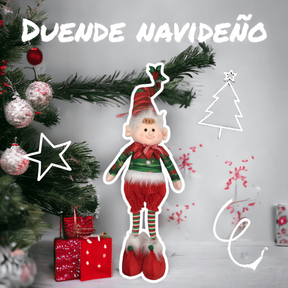 Muñeco de Pie Miro Christmas Duende 56 Cm Rojo/Verde