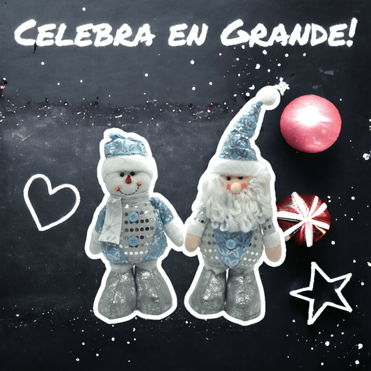 Muñeco de Pie Miro Christmas 33 Cm Celeste/Plateado Surtido