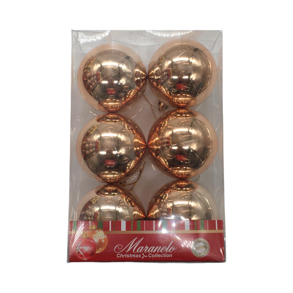 Bolas Navideñas Rose Gold Brillante 6 cm