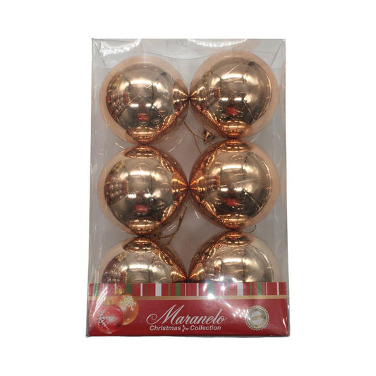 Bolas Navideñas Rose Gold Brillante 6 cm