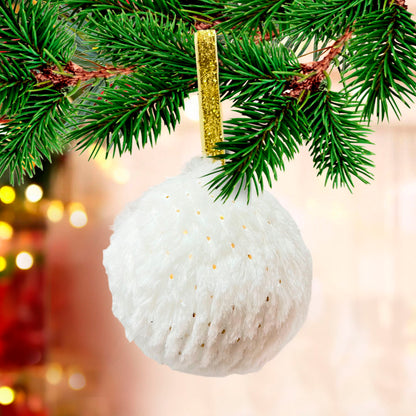 Bola Decorativa Navideña 8 Cm Blanco