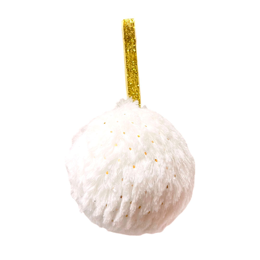Bola Decorativa Navideña 8 Cm Blanco