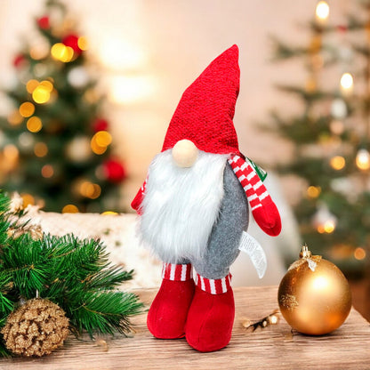 Adorno Navideña Gnomo De Pie De 40 Cm Rojo/ Blanco