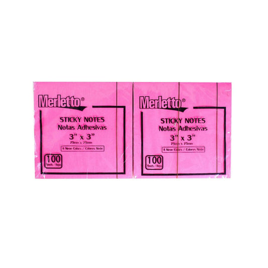 Notas Adhesivas 75 mm x 75 mm de 100 Hojas
