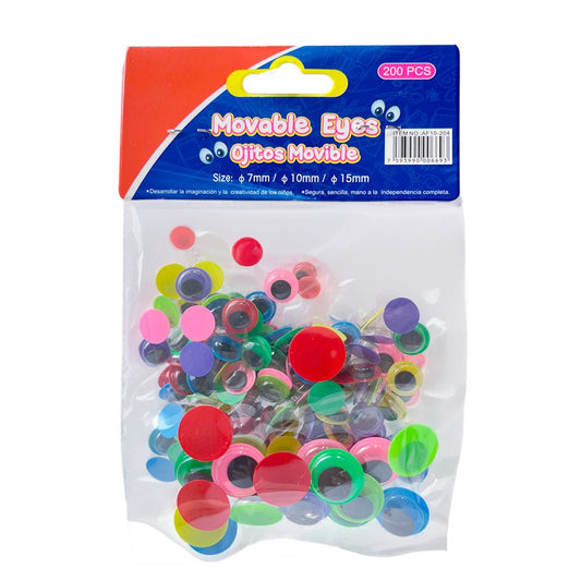 Ojitos Móviles Multicolor Alfa 7/10/15 MM - Alfa - Titan.com.pa - 7593990006693