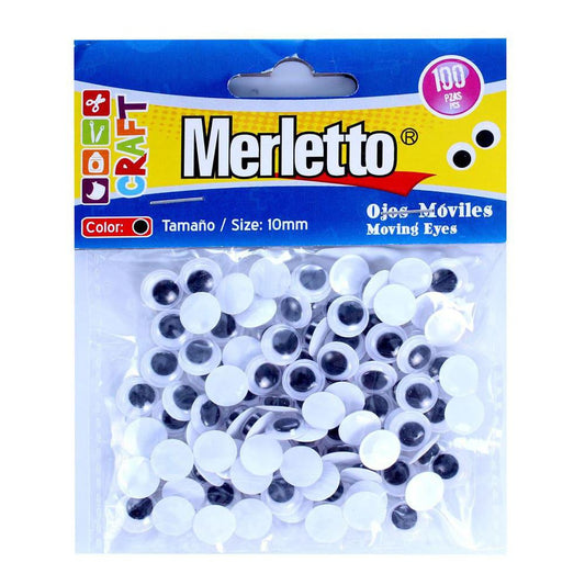 Ojos Móviles Merletto Pequeños 10 mm