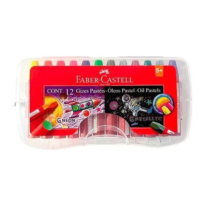 Óleo Pastel Faber - Castell x12 - con Estuche Duro - Faber Castell - Titan.com.pa - 7891360638872