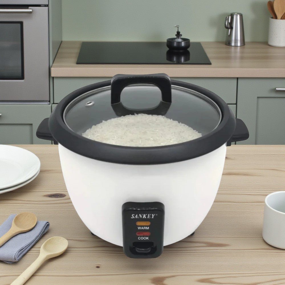 Olla Arrocera Sankey / Blanca / Tapa de Vidrio / 6 Tazas - Sankey - Titan.com.pa - 7453013523173