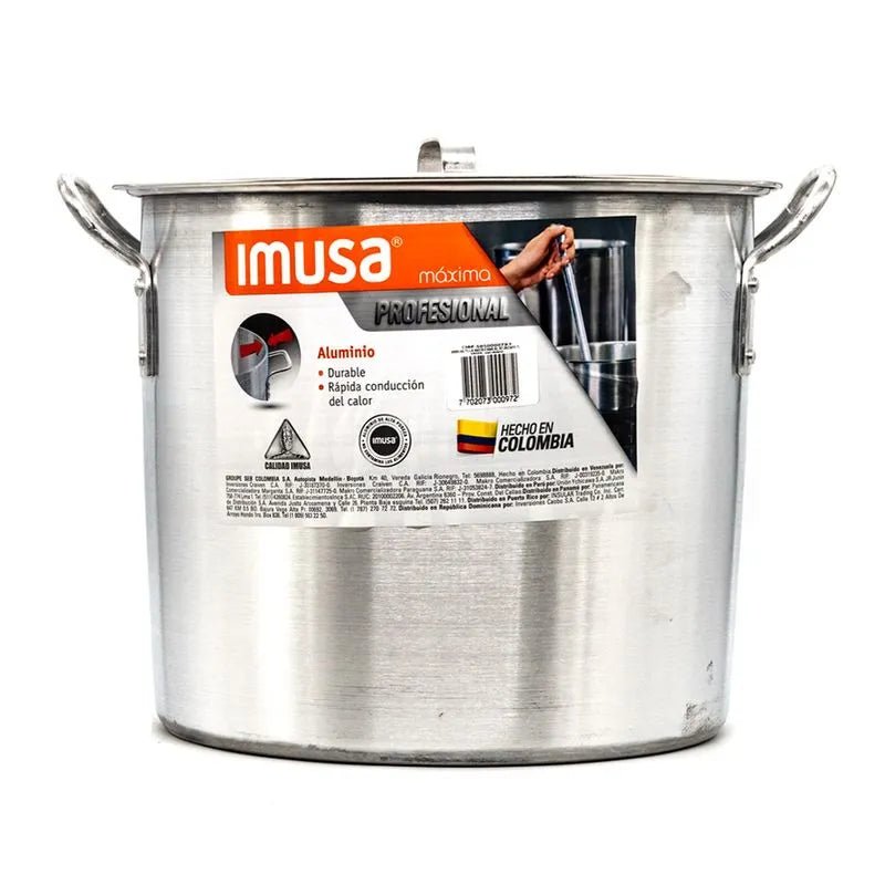 Olla de Aluminio Imusa Con Tapa 28 cm - Imusa - Titan.com.pa - 7702073000972