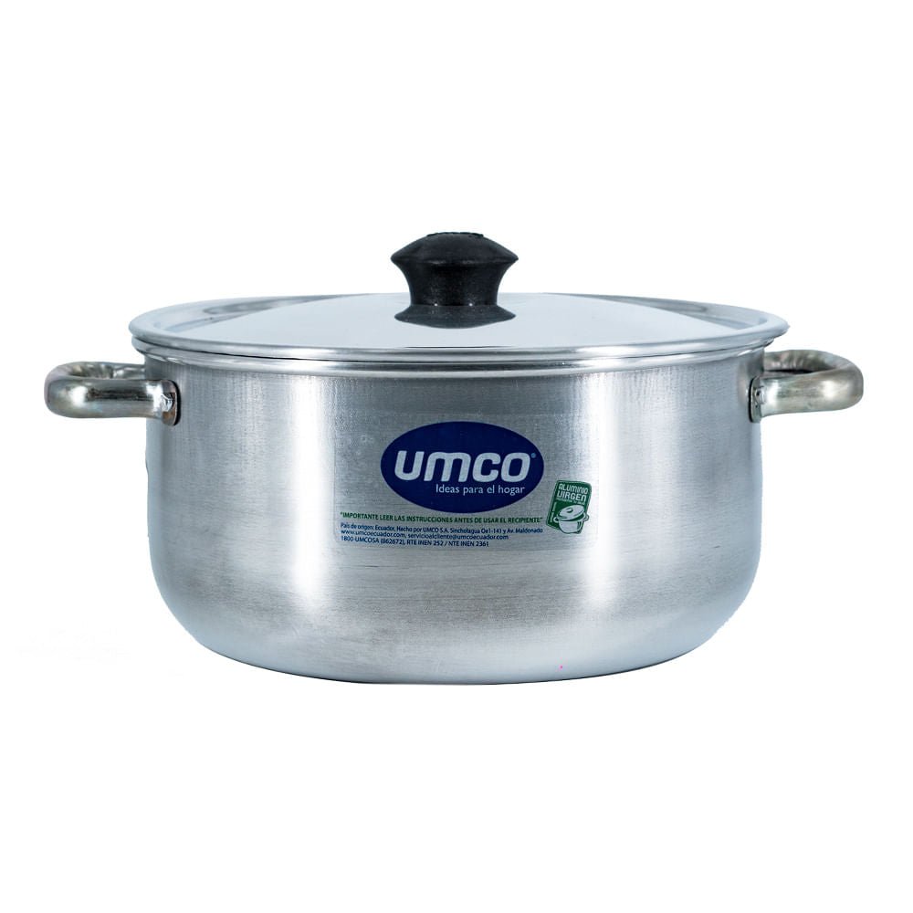 Olla de Aluminio Umco Con Tapa de 20 cm