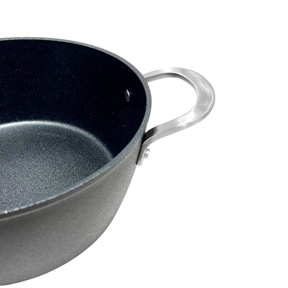 Ollas 24 CM Antiadherente Negro Con Tapa De Vidrio Kitchen Star - Home Elegance - Home Elegance - Titan.com.pa - 6974898477012