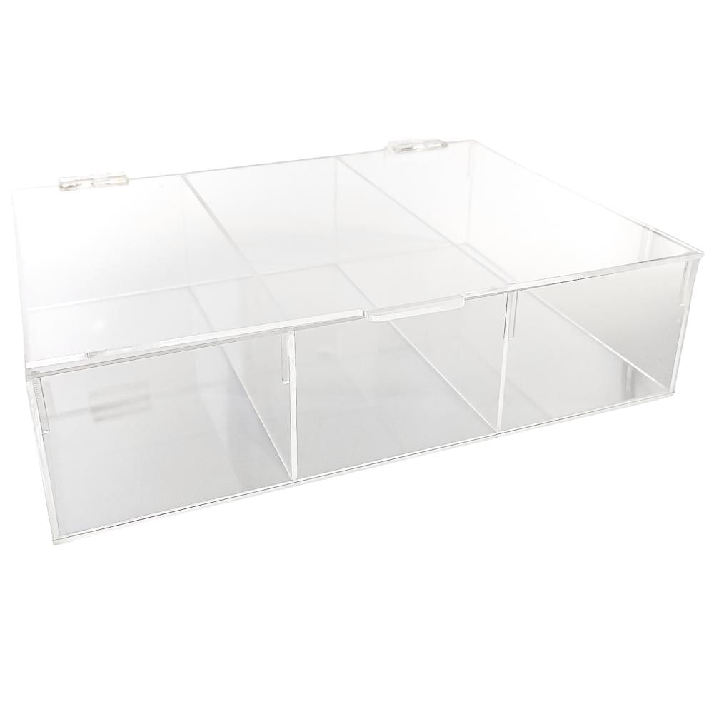 Organizador Home de Acrílico Con Tapa 35 cm x 24 cm x 9 cm