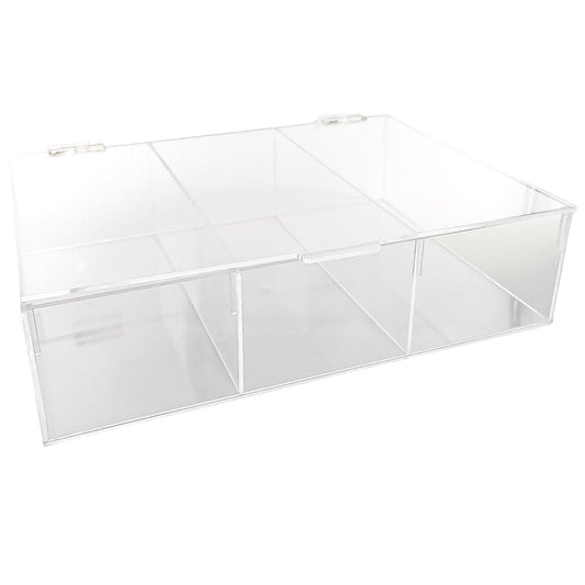 Organizador Home de Acrílico Con Tapa 35 cm x 24 cm x 9 cm