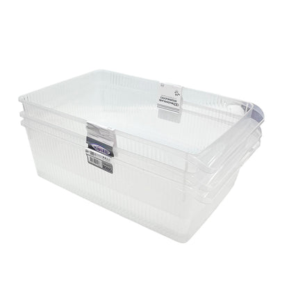 Organizador Plástico Transparente 6 L De 3 Piezas - Violet - Violet - Titan.com.pa - 8694313010867