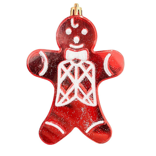Ornamento Navideño Galleta 2 Piezas Rojo - Blanco / 14 cm / Miro Christmas - Miro Christmas - Titan.com.pa - 7450206279886