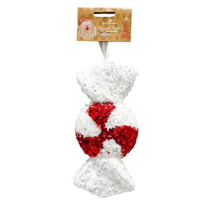 Ornamento Navideño Pastilla redonda / Miro Christmas / 9x20 cm Rojo y Blanco - Miro Christmas - Titan.com.pa - 7450206313931