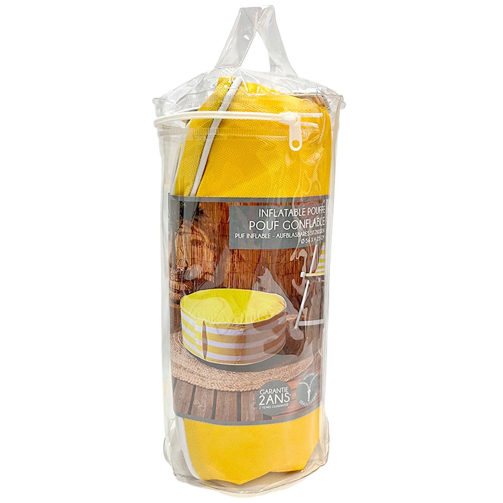 Ottoman Inflable Decorativo - Amarillo / Home Deco Factory - Home Deco Factory - Titan.com.pa - 3664944564201