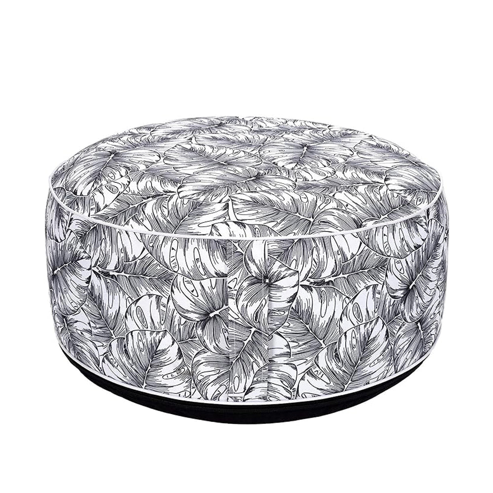 Ottoman Inflable Decorativo - Estampado Hojas / Home Deco Factory - Home Deco Factory - Titan.com.pa - 3664944303558