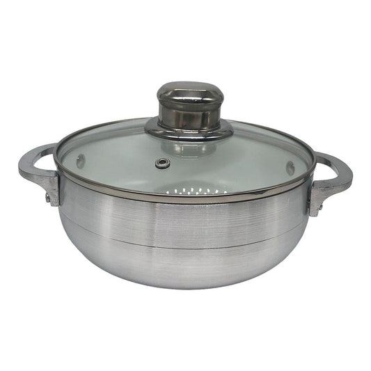 Paila de Aluminio Homestar Con Tapa de 20 cm