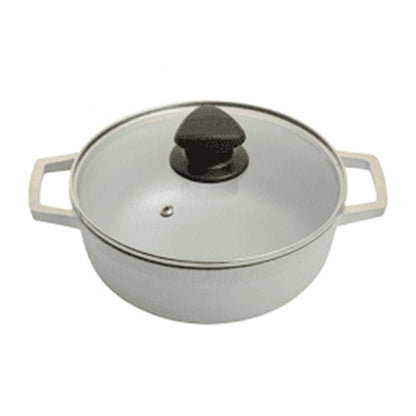 Paila de Aluminio Imusa # 7 Con Tapa de Vidrio 4.5 L 26 cm