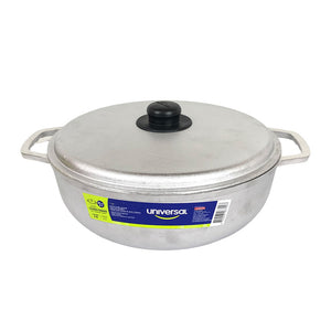 Paila de Aluminio Universal Con Tapa de 30 cm