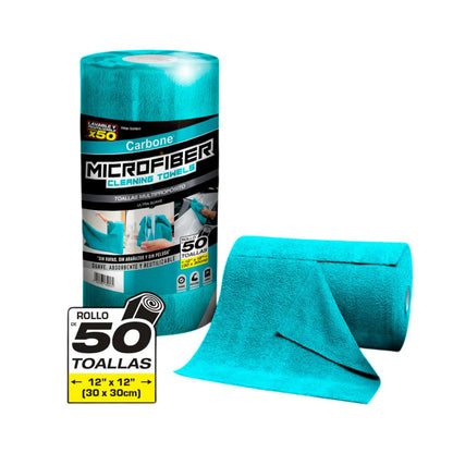 Paño De Microfibra Carbone 12"X12" / 50PZ - Carbone - Titan.com.pa - 7452765659574
