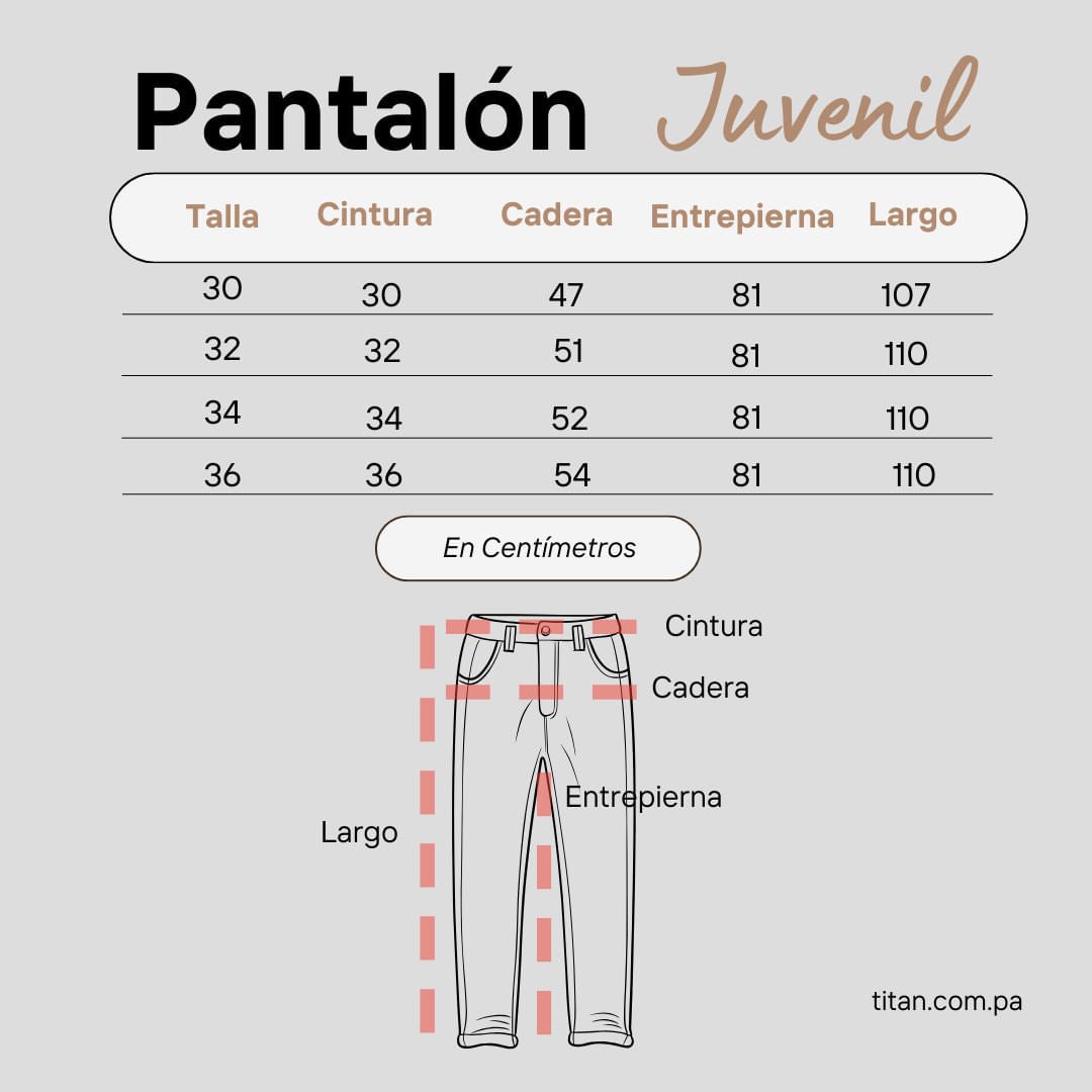 Pantalón Escolar Azul Marca Durable - Talla 34