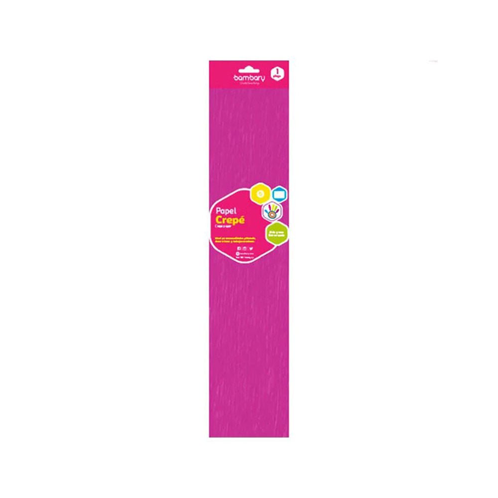 Papel Crespon Bambary Fuscia 50 cm x 2 m