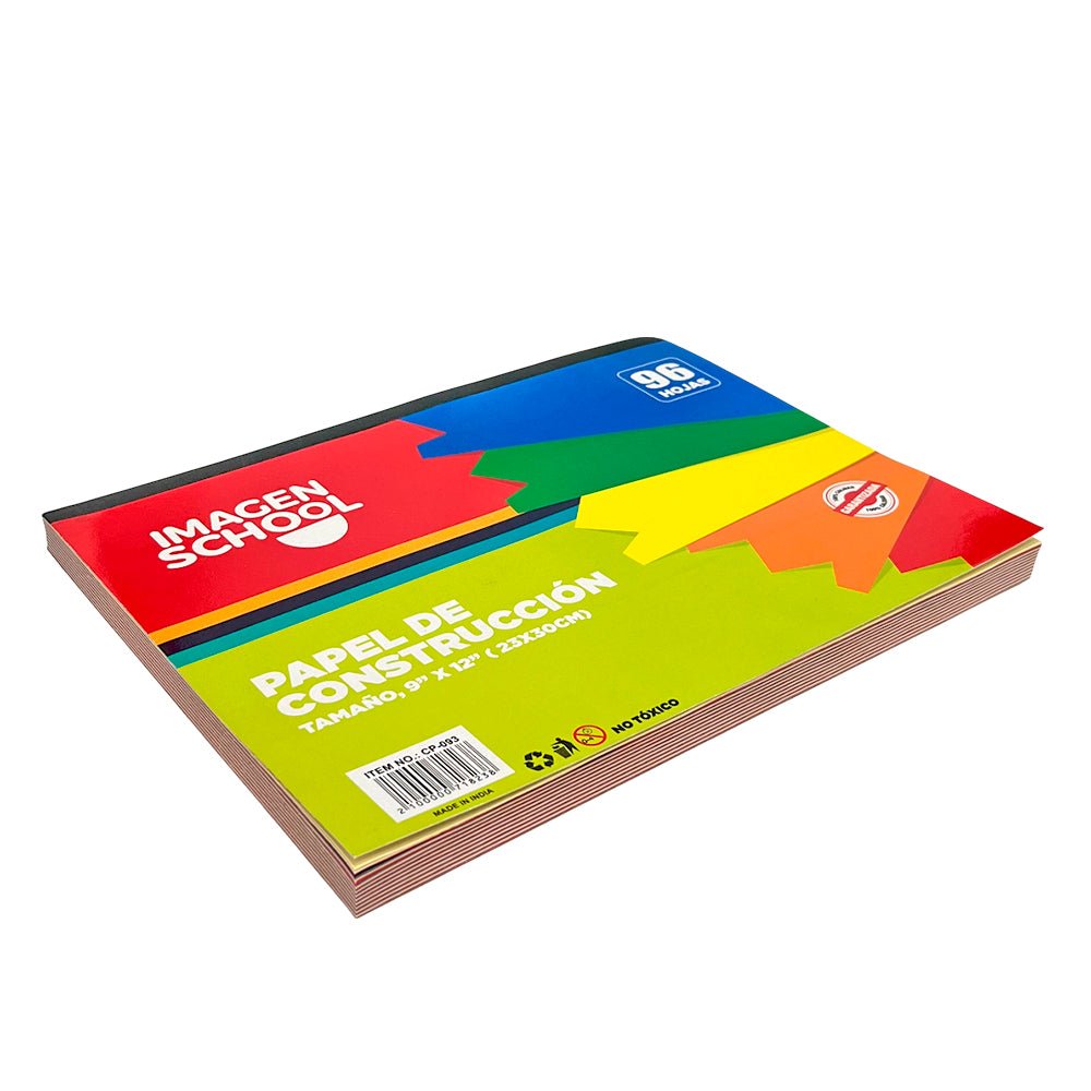 Papel de Construcción Imagen School / 96 Hojas / 9"x12" - Imagen School - Titan.com.pa - 2100000718238