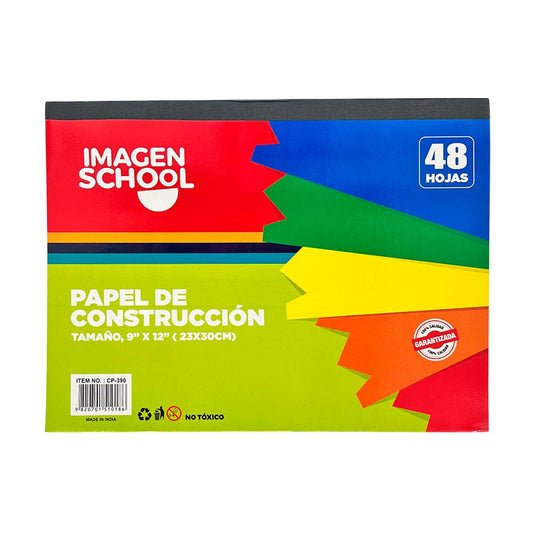 Papel de Construcción Imagen School de 48 Hojas / 9"x12" - Imagen School - Titan.com.pa - 9820701510186