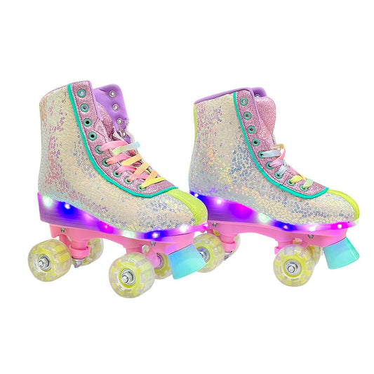 Patines de Cuatro Ruedas con Luces – Talla 38 - Yong Xing - Titan.com.pa - 2100000764303