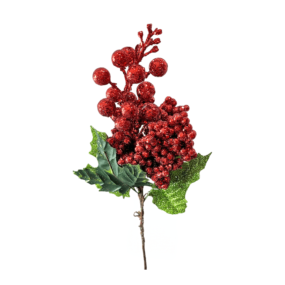 Pick Navideño Flor 20 Cm Red - Montefiori Christmas - Titan.com.pa - 7453121094374