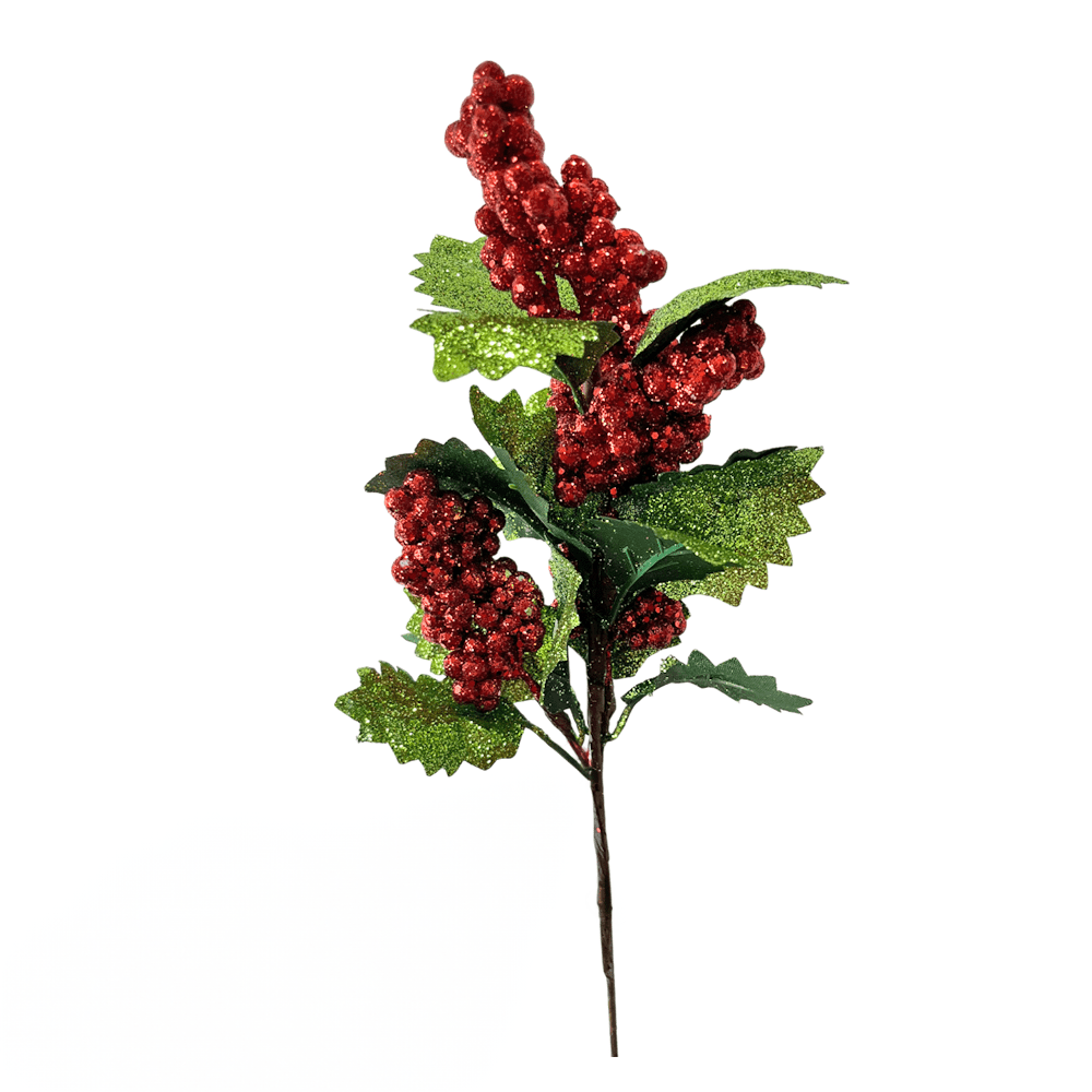 Pick Navideño Flor 30 Cm Rojo - Montefiori Christmas - Titan.com.pa - 7453121092738