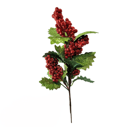 Pick Navideño Flor 30 Cm Rojo - Montefiori Christmas - Titan.com.pa - 7453121092738