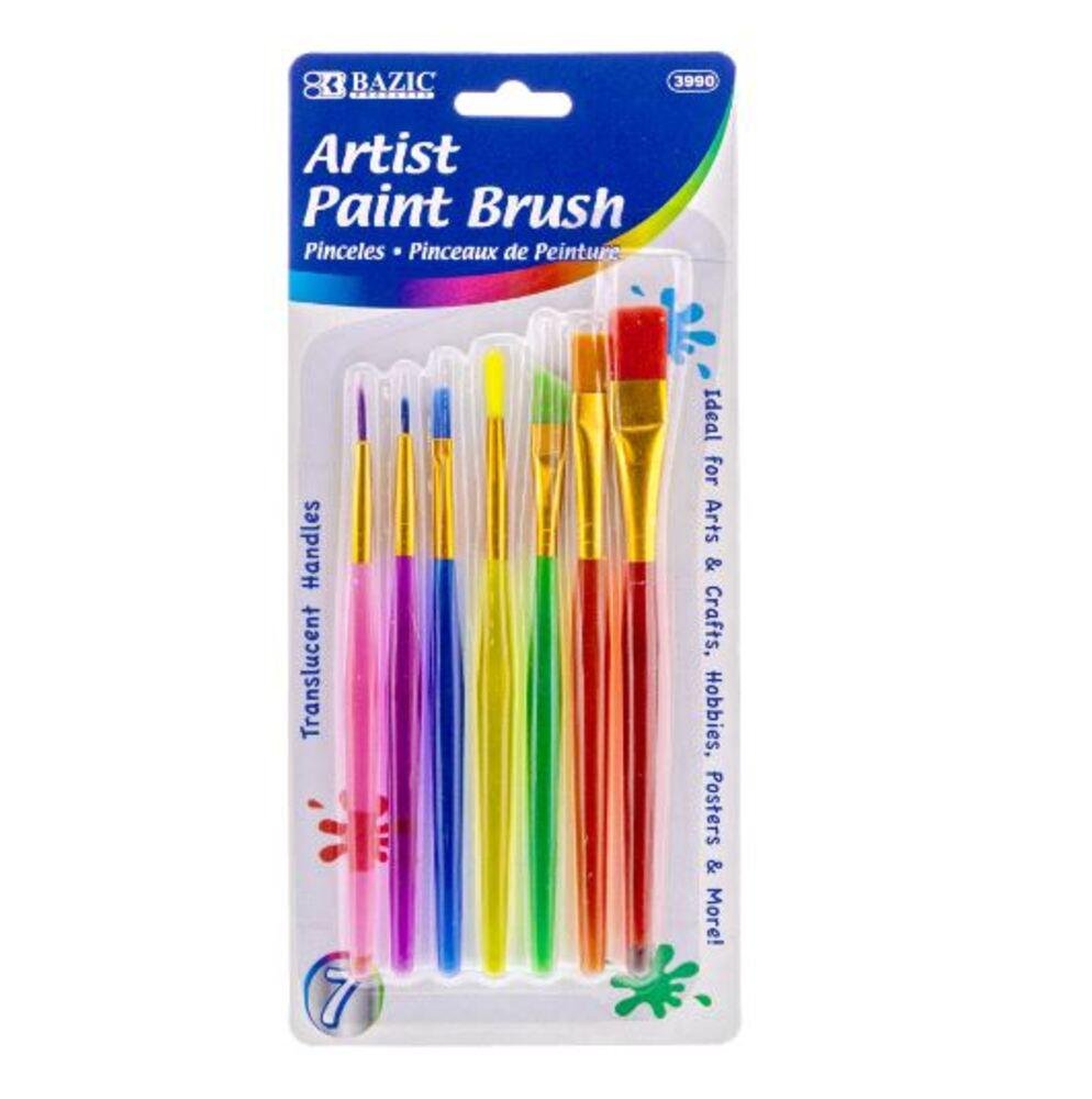 Pinceles Bazic X 7 Colores -Surt