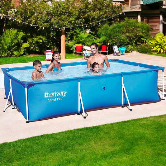 Piscina Bestway Steel Pro Rectangular 3 m x 2 m x 66 cm – Piscina Familiar de Acero - Best Way - Titan.com.pa - 6942138928716
