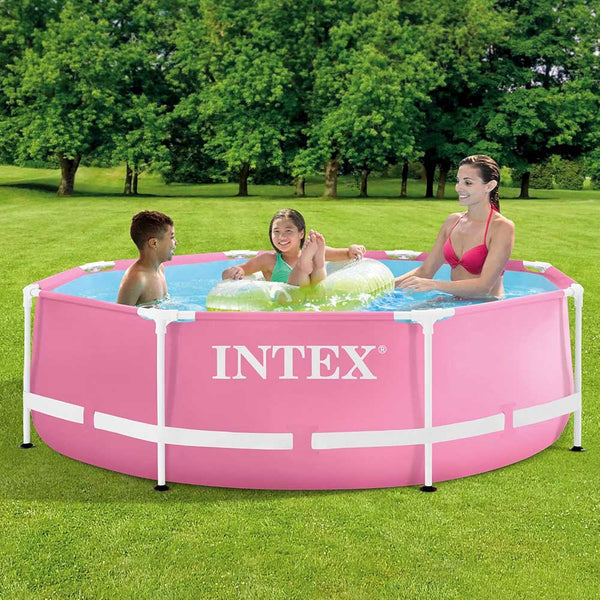 Piscina Rosa con Marco de Metal 2.44M x 76 CM Intex | Titan.com.pa
