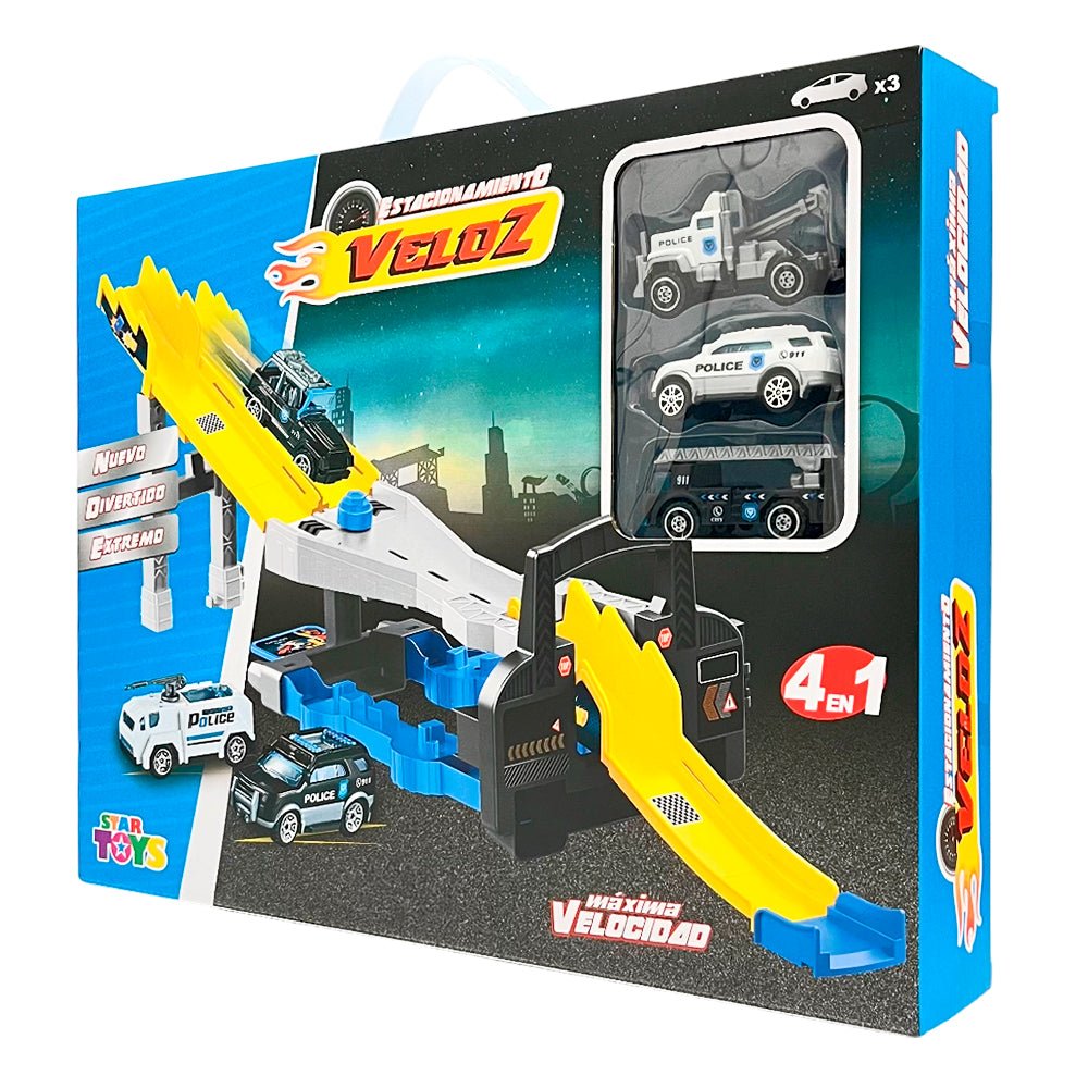 Pista Racing Estacionamiento De Policía 4 En 1 - Star Toys - Titan.com.pa - 2100000820528