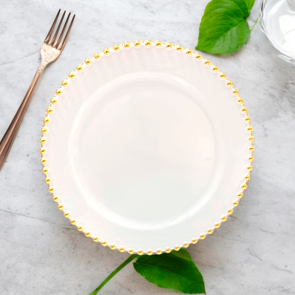 Plato 7.75Plg Lillian 10 Piezas - Blanco/Dorado - Lillian - Titan.com.pa - 763615334273