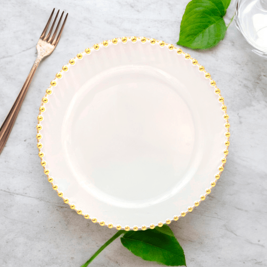 Plato 7.75Plg Lillian 10 Piezas - Blanco/Dorado - Lillian - Titan.com.pa - 763615334273