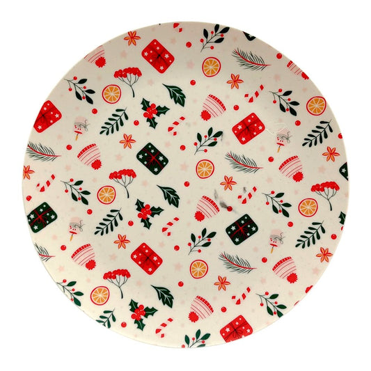 Plato De Melamina 25 CM Navidad Surtido - Christmas Elegance