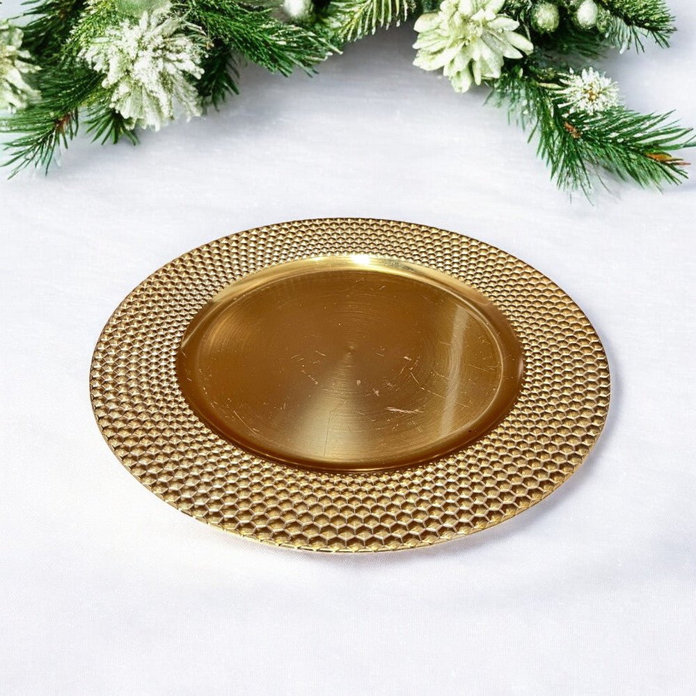 Plato Decorativo 30 Cm Dorado Montefiori Christmas - Montefiori Christmas - Titan.com.pa - 7453121087109