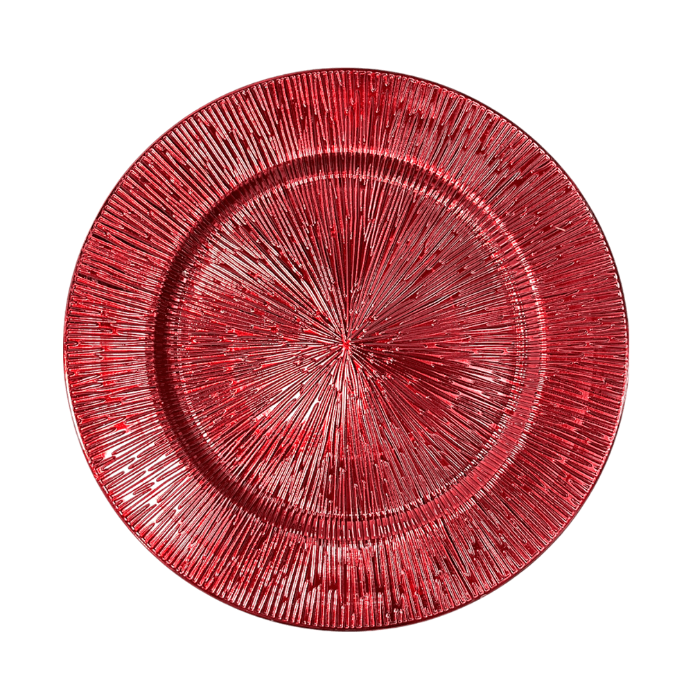 Plato Decorativo 30 Cm Rojo - Montefiori Christmas - Titan.com.pa - 7453121087147
