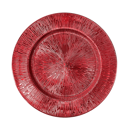 Plato Decorativo 30 Cm Rojo - Montefiori Christmas - Titan.com.pa - 7453121087147