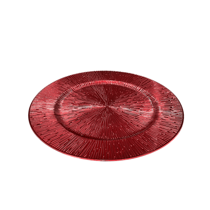 Plato Decorativo 30 Cm Rojo - Montefiori Christmas - Titan.com.pa - 7453121087147